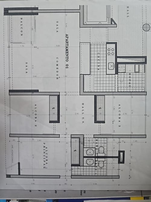 Apartamento de 3 alcobas en venta en Casco Antiguo - Floridablanca, Floridablanca, 90 m² · foto 10 de 10