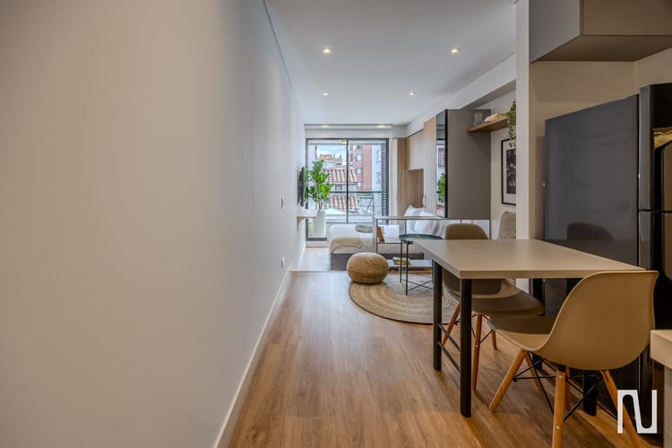 Apartamento de 1 alcoba en arriendo en Santa Barbara, Bogotá, 27 m² · foto 3 de 15