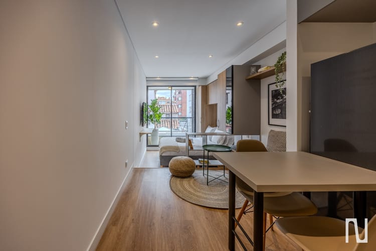 Apartamento de 1 alcoba en arriendo en Santa Barbara, Bogotá, 27 m² · foto 4 de 15