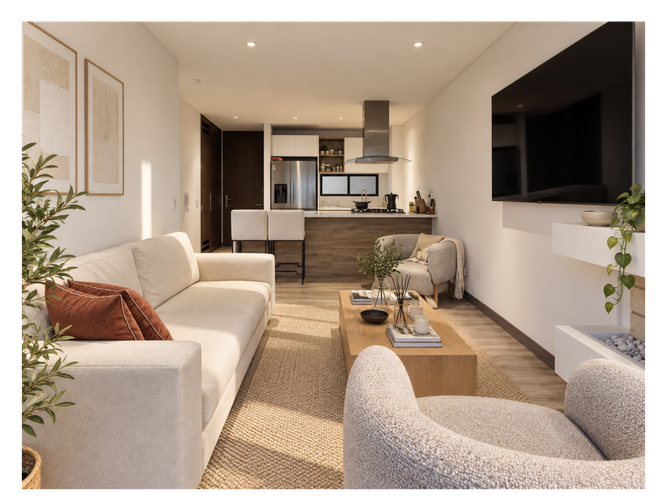 Apartamento de 2 alcobas en venta en Santa Paula, Bogotá, 69 m² · foto 2 de 15