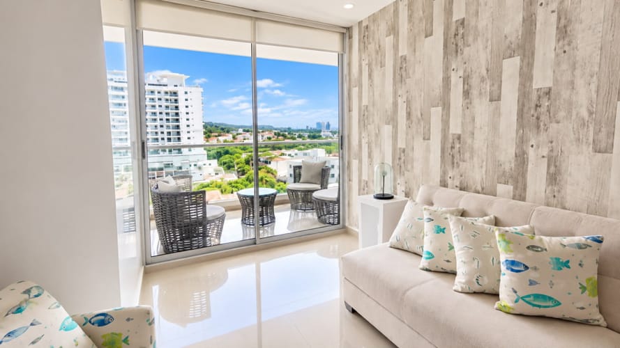 Apartamento de 2 alcobas en arriendo en Crespo, Cartagena, 85 m² · foto 2 de 12