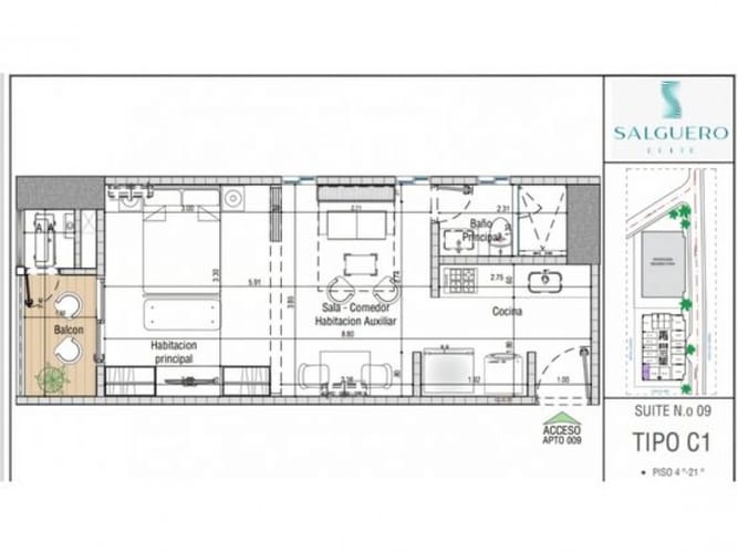 Apartaestudio en venta en Salguero, Santa Marta, 42 m² · foto 10 de 10