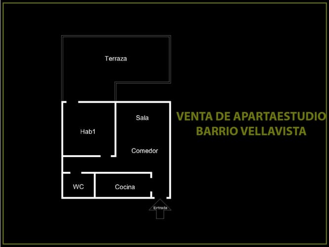 Apartaestudio en venta en Los Rosales, Bogotá, 41 m² · foto 2 de 12