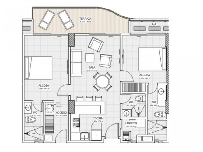 Apartaestudio en venta en Vista Hermosa, Santa Marta, 64 m² · foto 2 de 11