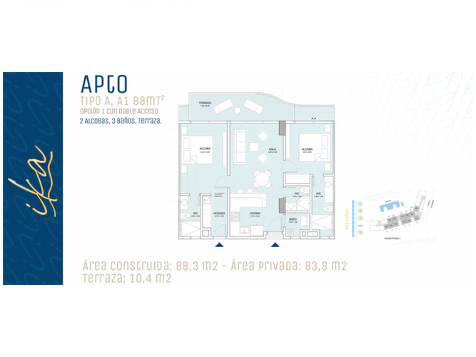 Apartaestudio en venta en Vista Hermosa, Santa Marta, 64 m² · foto 3 de 11