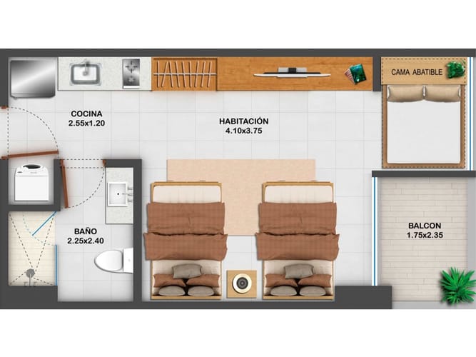 Apartaestudio en venta en Rodadero Sur, Santa Marta, 38 m² · foto 19 de 19