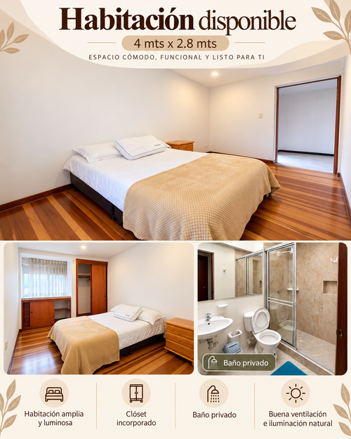 Habitación en arriendo en la localidad de Chapinero, Bogotá