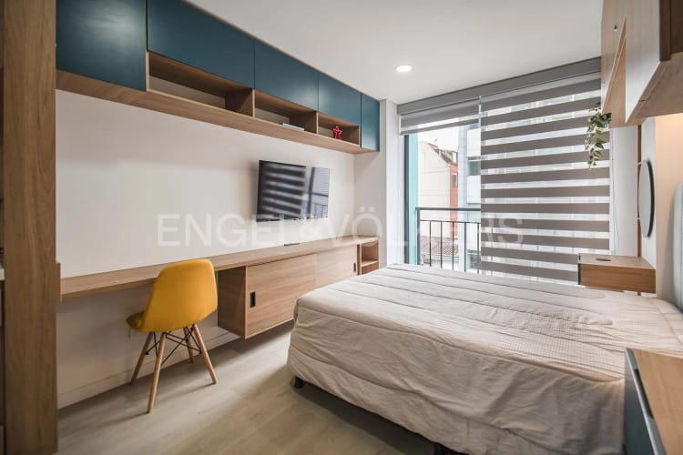 Apartamento de 1 alcoba en venta en La Castellana, Bogotá, 29 m² · foto 3 de 16