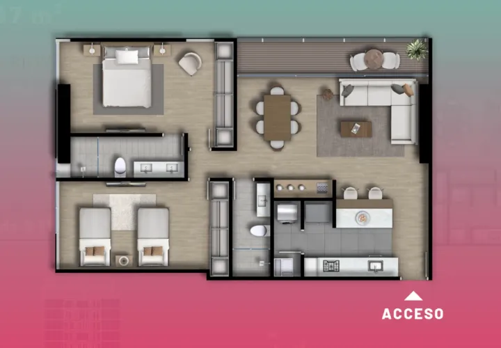 Apartamento de 2 alcobas en venta en Chico Norte, Bogotá, 90 m² · foto 8 de 12