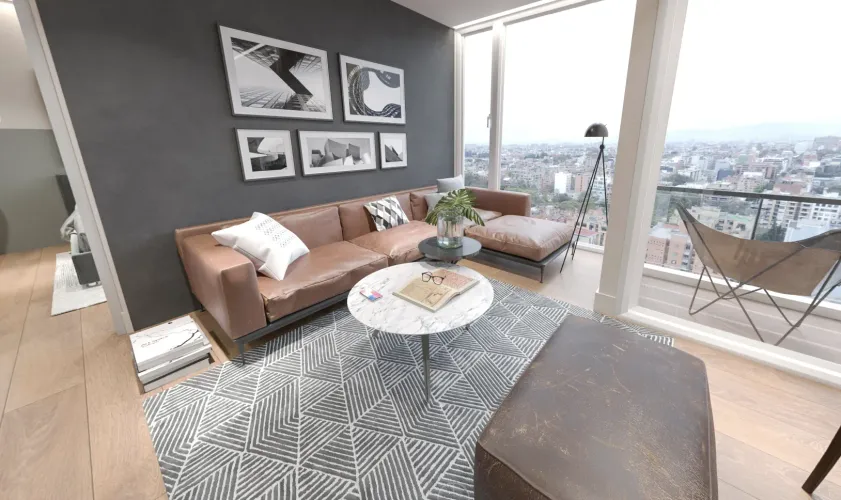 Apartamento de 2 alcobas en venta en Chico Norte, Bogotá, 90 m² · foto 2 de 12