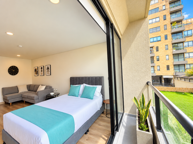 Apartamento de 1 alcoba en arriendo en Chico Norte, Bogotá, 26 m² · foto 2 de 24