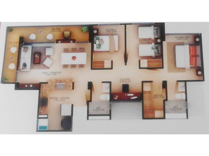 Apartamento de 3 alcobas en venta en Conjunto Residencial Reserva Carmesi, Cali, 94 m² · foto 15 de 18