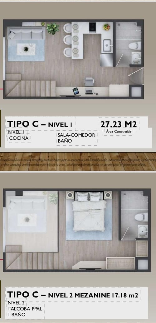 Apartaestudio en venta en Fontibon, Bogotá, 34 m² · foto 7 de 8