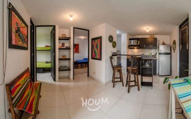 Apartamento de 2 alcobas en arriendo en Boston, Medellín, 35 m² · foto 4 de 12