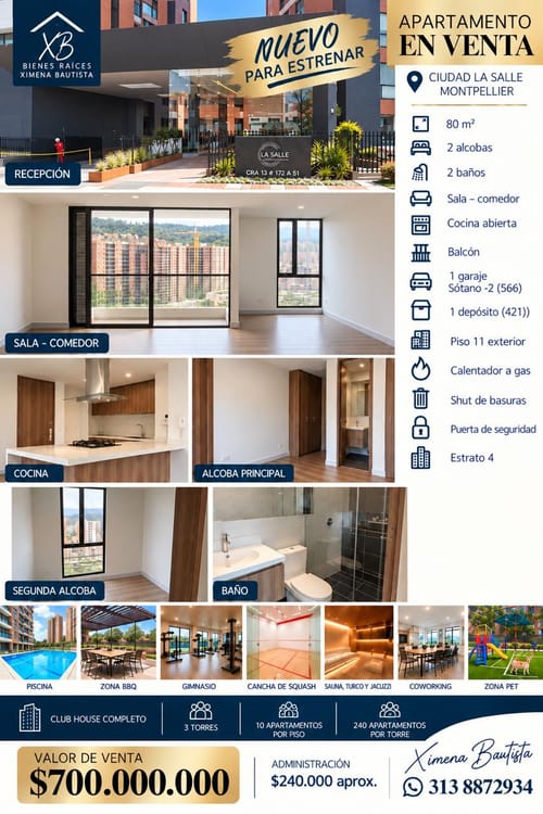 Apartamento de 2 alcobas en venta en Alameda, Bogotá, 70 m² · foto 4 de 13