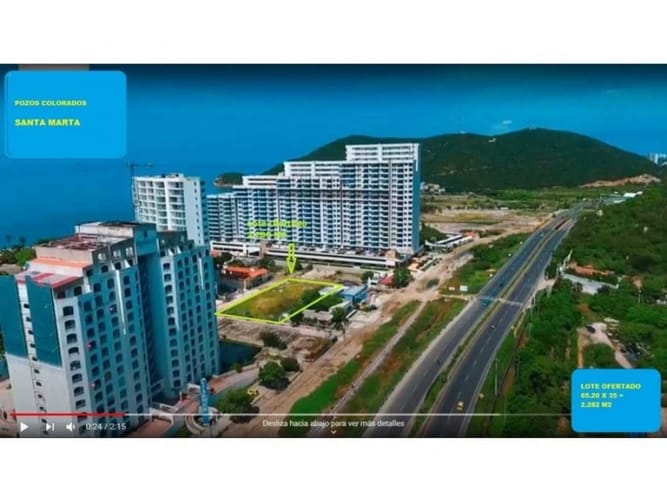 Lote en venta en Pozos Colorados, Santa Marta, 2282 m² · foto 2 de 17