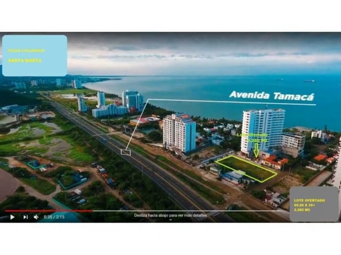 Lote en venta en Pozos Colorados, Santa Marta, 2282 m² · foto 3 de 17