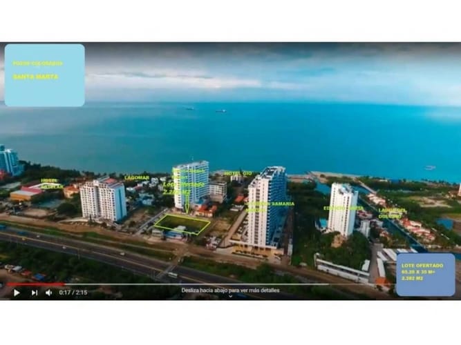 Lote en venta en Pozos Colorados, Santa Marta, 2282 m² · foto 4 de 17