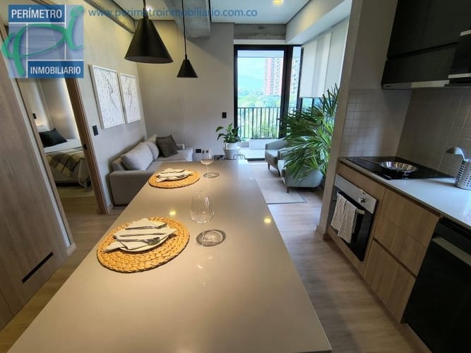 Apartamento de 1 alcoba en arriendo en Ciudad Del Río, Medellín, 52 m² · foto 3 de 23