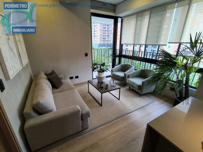 Apartamento de 1 alcoba en arriendo en Ciudad Del Río, Medellín, 52 m² · foto 4 de 23