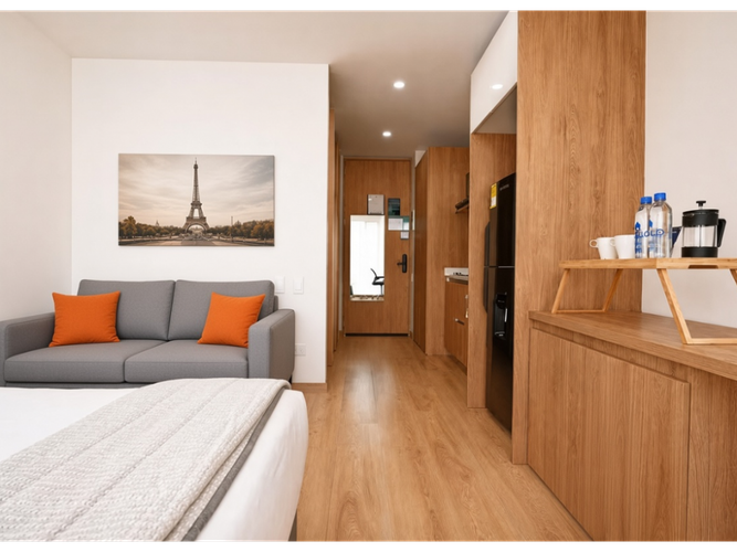 Apartaestudio en venta en Chico Norte, Bogotá, 28 m² · foto 2 de 6