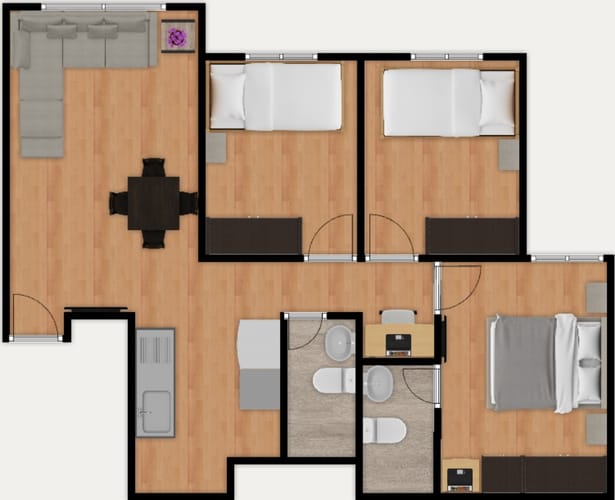 Apartamento de 3 alcobas en venta en Ub Alicante, Mosquera, 48 m² · foto 15 de 20