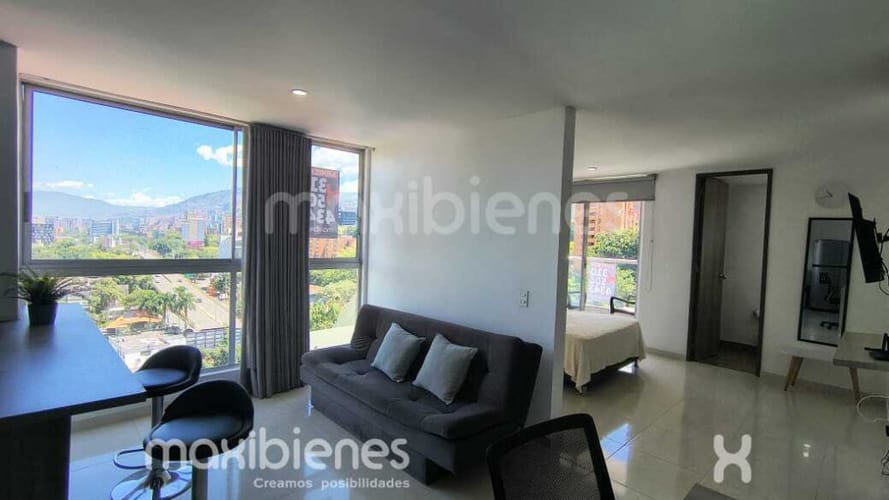 Apartaestudio en arriendo en La Aguacatala, Medellín, 40 m² · foto 4 de 9