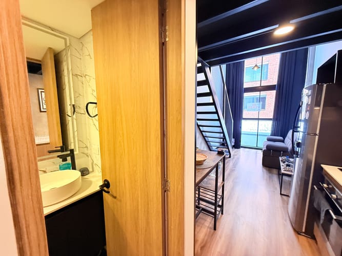 Apartamento de 1 alcoba en arriendo en Quinta Paredes, Bogotá, 24 m² · foto 5 de 24