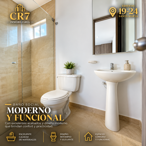 Apartamento de 3 alcobas en venta en Jardin, Santa Marta, 120 m² · foto 5 de 12