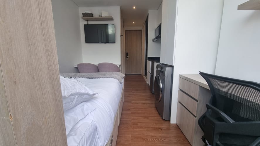 Apartaestudio en venta en Chico Norte, Bogotá, 18 m² · foto 3 de 10