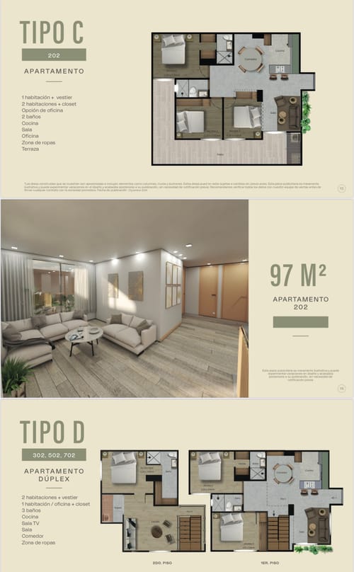 Apartamento de 3 alcobas en venta en Laureles, Medellín, 97 m² · foto 5 de 7