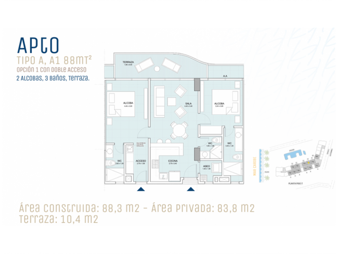 Apartamento de 2 alcobas en venta en Vista Hermosa, Santa Marta, 88 m² · foto 8 de 8