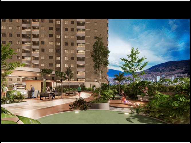 Apartamento de 2 alcobas en venta en Las Vegas, Medellín, 60 m² · foto 4 de 6