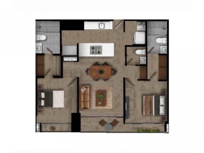 Apartamento de 2 alcobas en venta en Ciudad Del Río, Medellín, 72 m² · foto 1 de 2