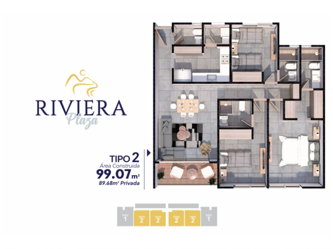 Apartamento de 3 alcobas en venta en Bellavista, Santa Marta, 99 m² · foto 5 de 5