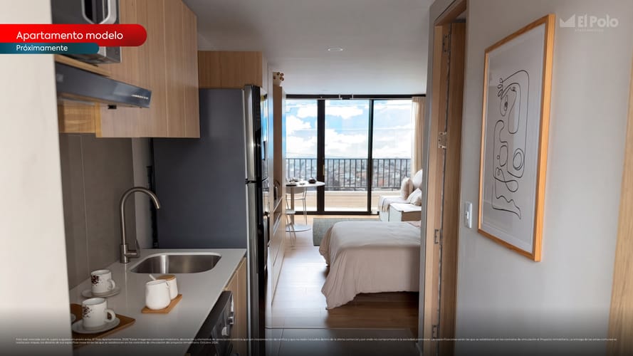 Apartaestudio en venta en Barrios Unidos, Bogotá, 40 m² · foto 4 de 7