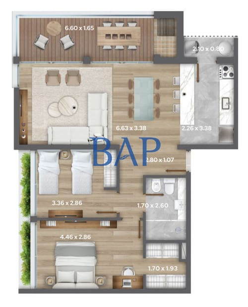 Alquiler - 2 dorm. - Parque Roosevelt · Foto 5
