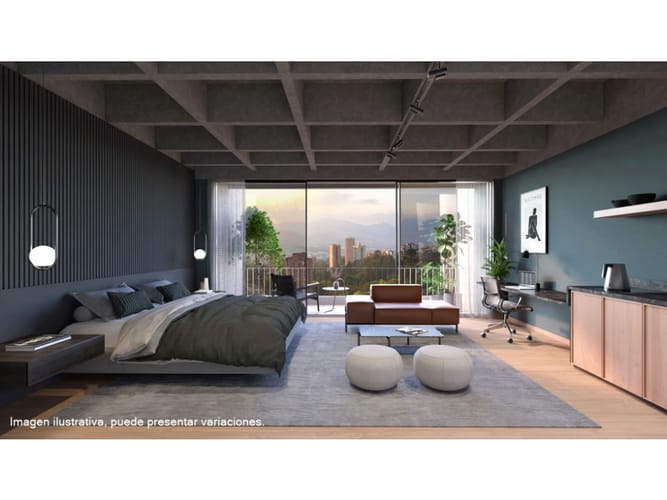 Apartamento de 1 alcoba en venta en La Aguacatala, Medellín, 67 m² · foto 8 de 11