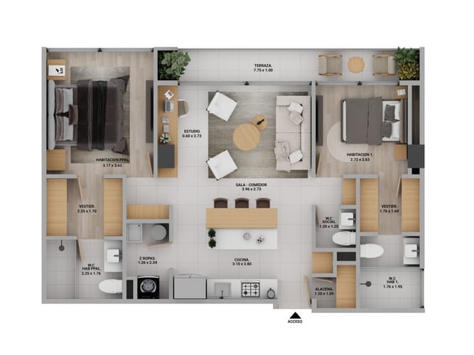 Apartaestudio en venta en Zuñiga, Envigado, 87 m² · foto 2 de 14