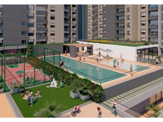 Apartamento de 1 alcoba en venta en Ciudad Del Río, Medellín, 56 m² · foto 3 de 6