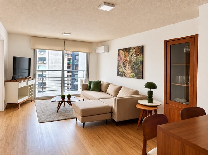 POCITOS ALQUILER APARTAMENTO AMUEBLADO DE 1 DORMITORIO CON GARAJE · Foto 4