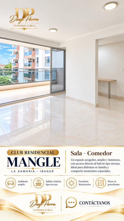Apartamento de 3 alcobas en venta en La Samaria, Ibagué, 92 m² · foto 4 de 24