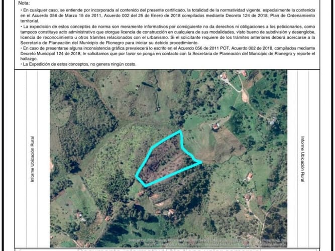 Lote en venta en La Mosquita, Guarne, 19533 m² · foto 2 de 3