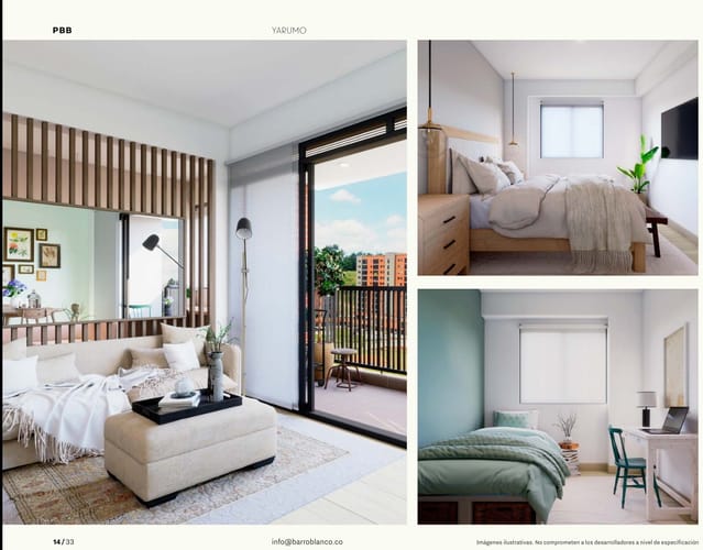 Apartamento de 3 alcobas en venta en Barro Blanco, Rionegro, 53 m² · foto 8 de 11