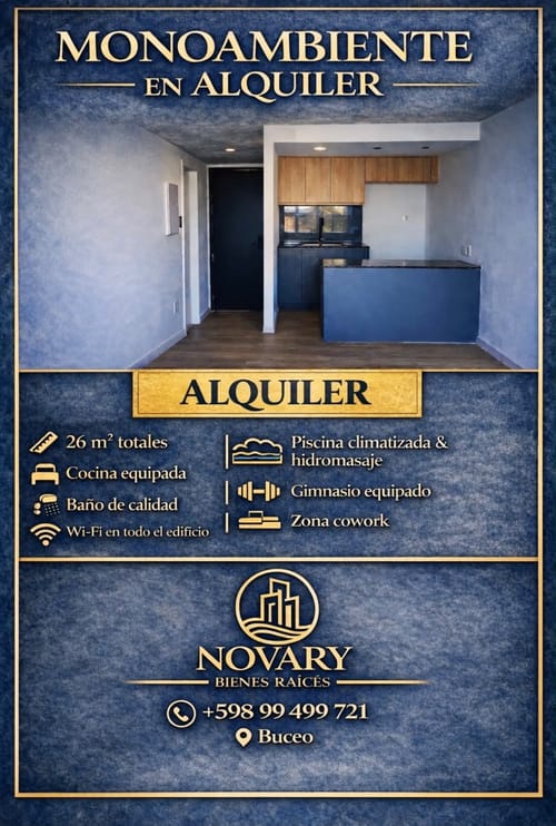 Moderno monoambiente en alquiler | Semiequipado y amenities premium | Buceo · Foto 2
