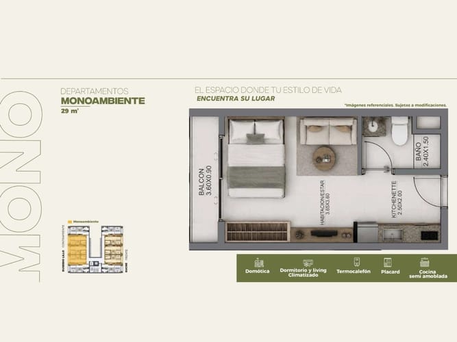 Monoambiente en venta en Asunción | SUL SUCRE | Domótica y amenities - foto 4