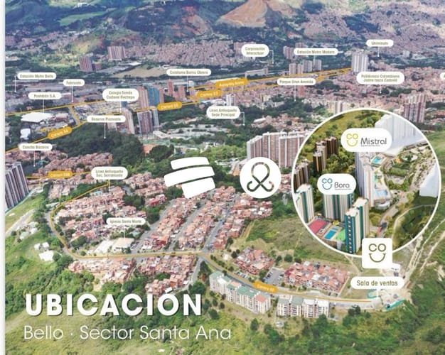 Apartamento de 2 alcobas en venta en Bucaros, Bello, 64 m² · foto 5 de 12