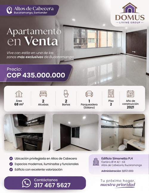 Apartamento de 2 alcobas en venta en Cabecera Del Llano, Bucaramanga, 68 m² · foto 21 de 22