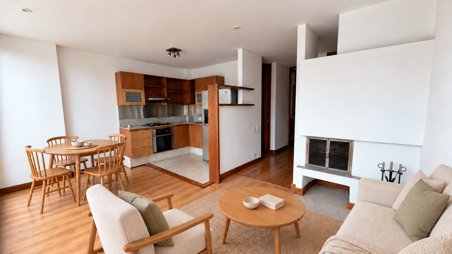 Apartamento de 1 alcoba en arriendo en Chicó Navarra, Bogotá, 130 m² · foto 1 de 15