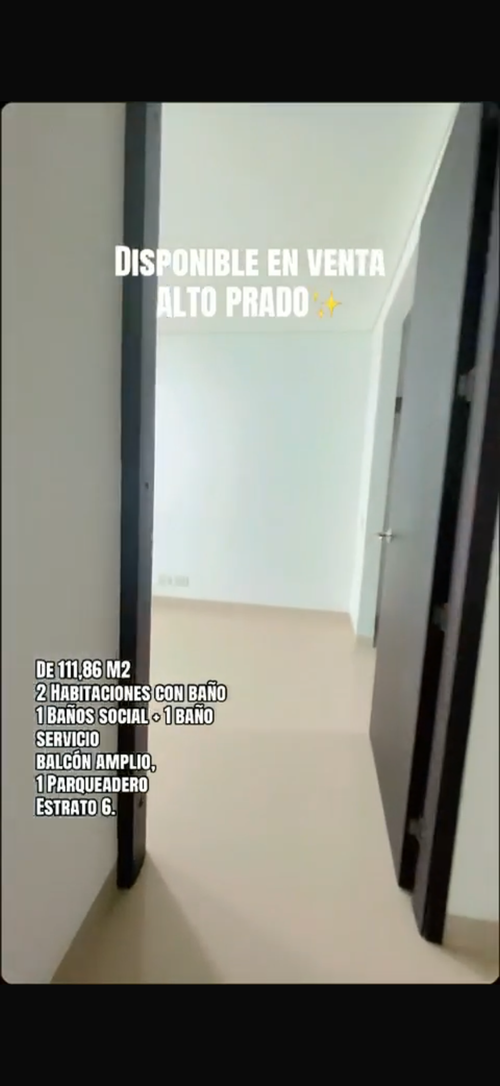 Apartamento de 2 alcobas en venta en Altos Del Prado, Barranquilla, 112 m² · foto 3 de 5